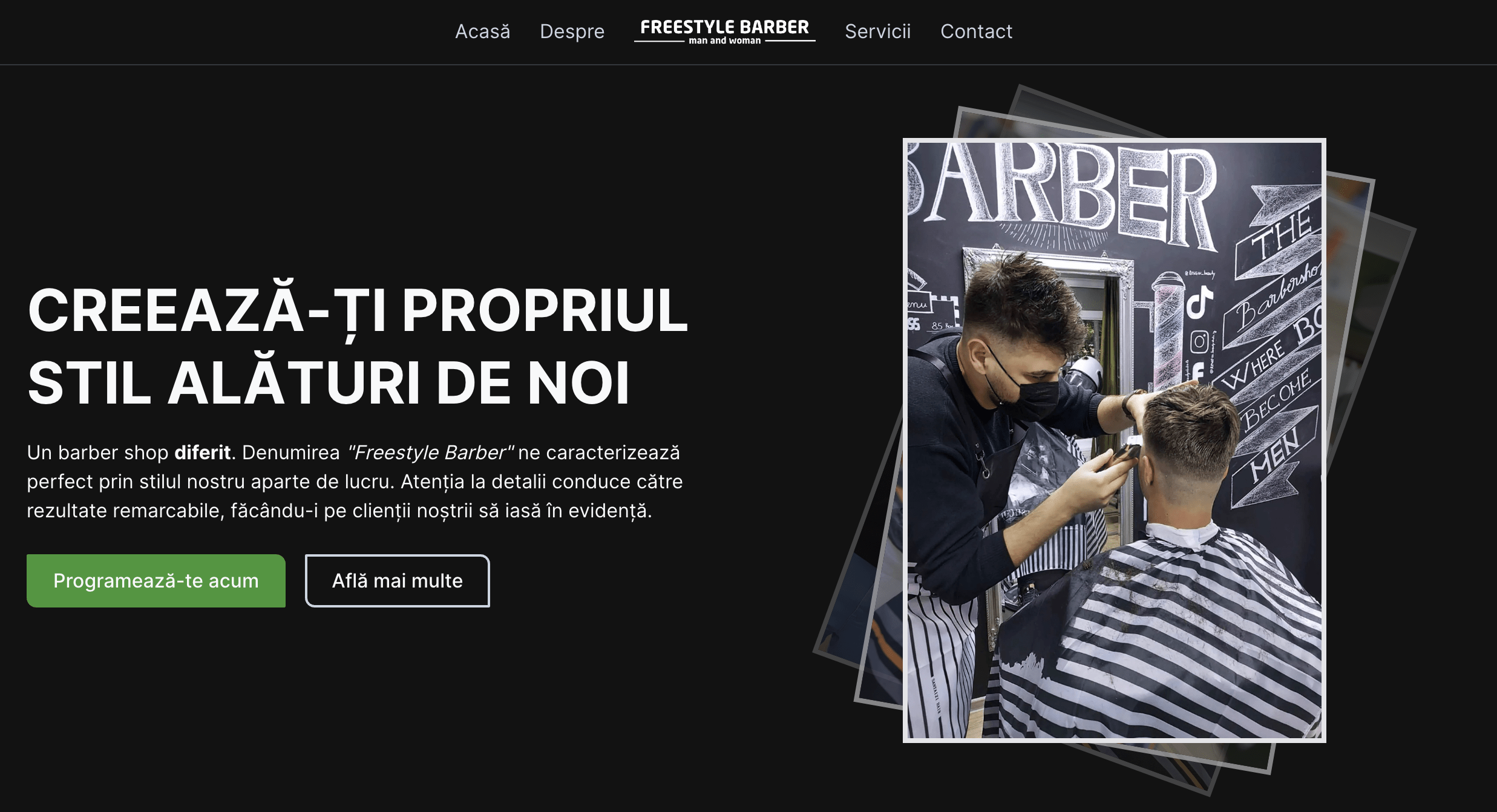 Freestyle Barber EF website