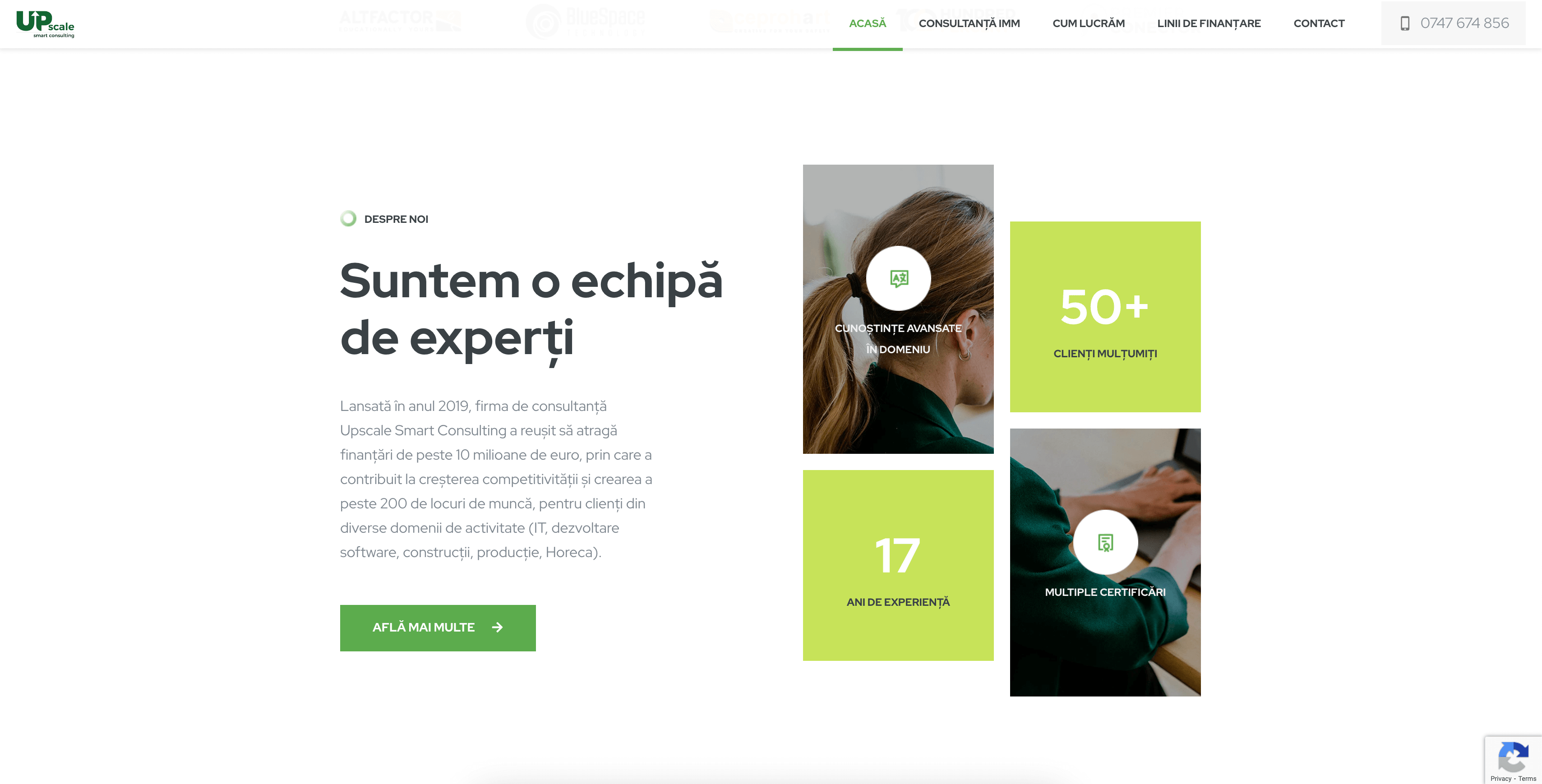 Upscale Smart Consulting website